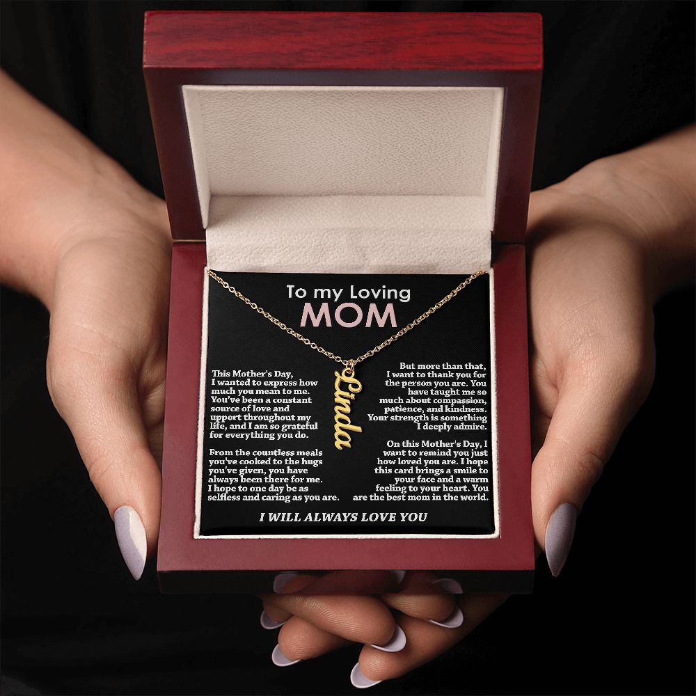 MOM - Admiration - Vertical Name Necklace