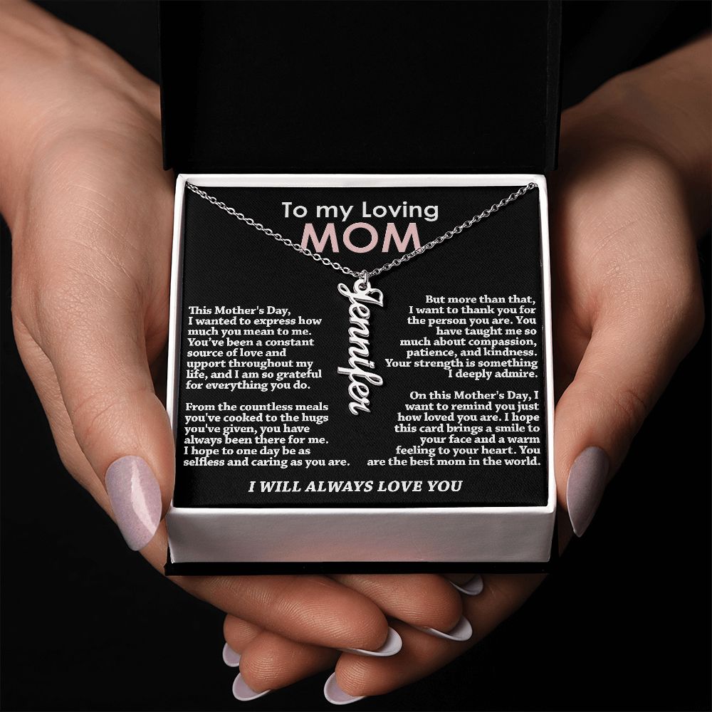 MOM - Admiration - Vertical Name Necklace
