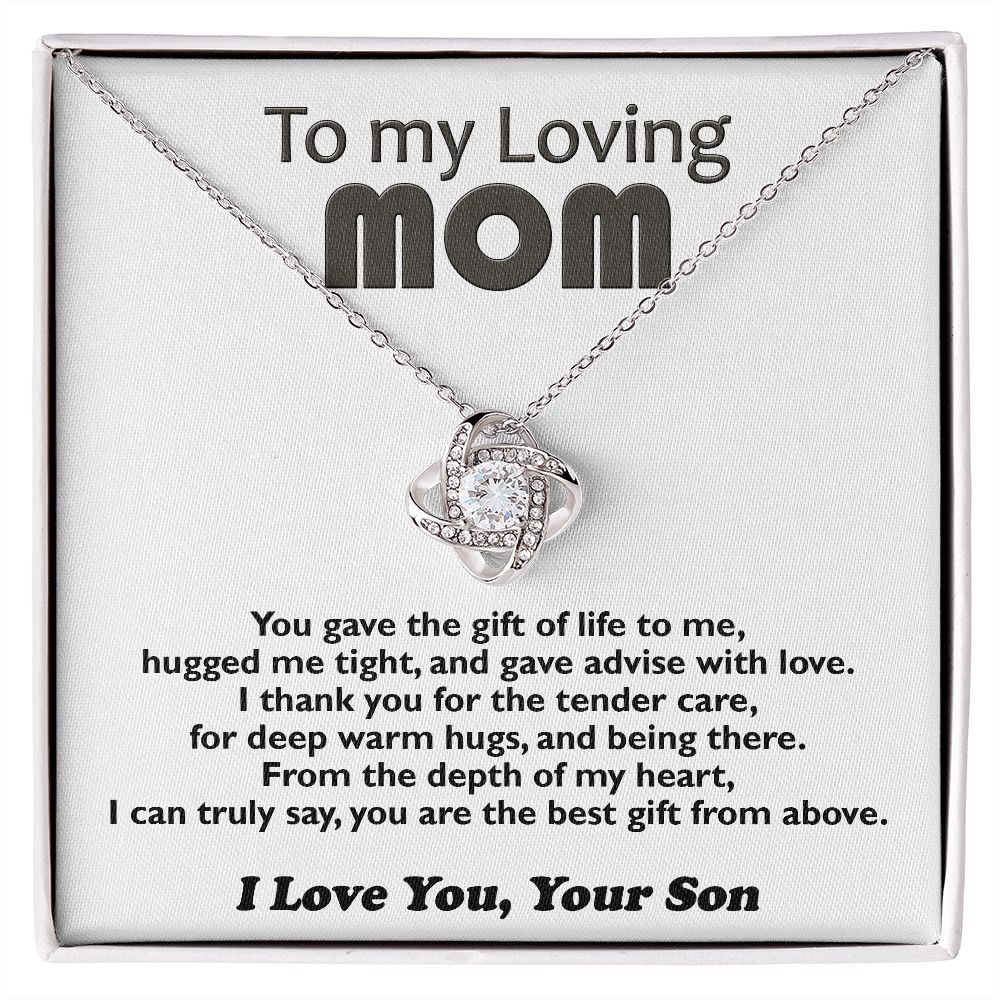 Mom - Precious Mom - Love Knot Necklace