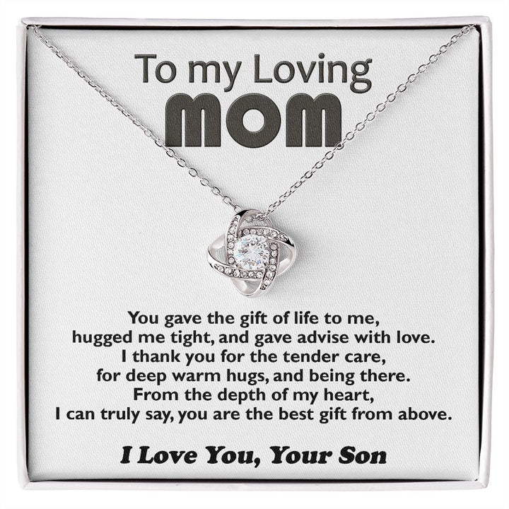 Mom - Precious Mom - Love Knot Necklace