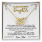 To My Daughter - Unconditional Love - Interlocking Hearts Necklace