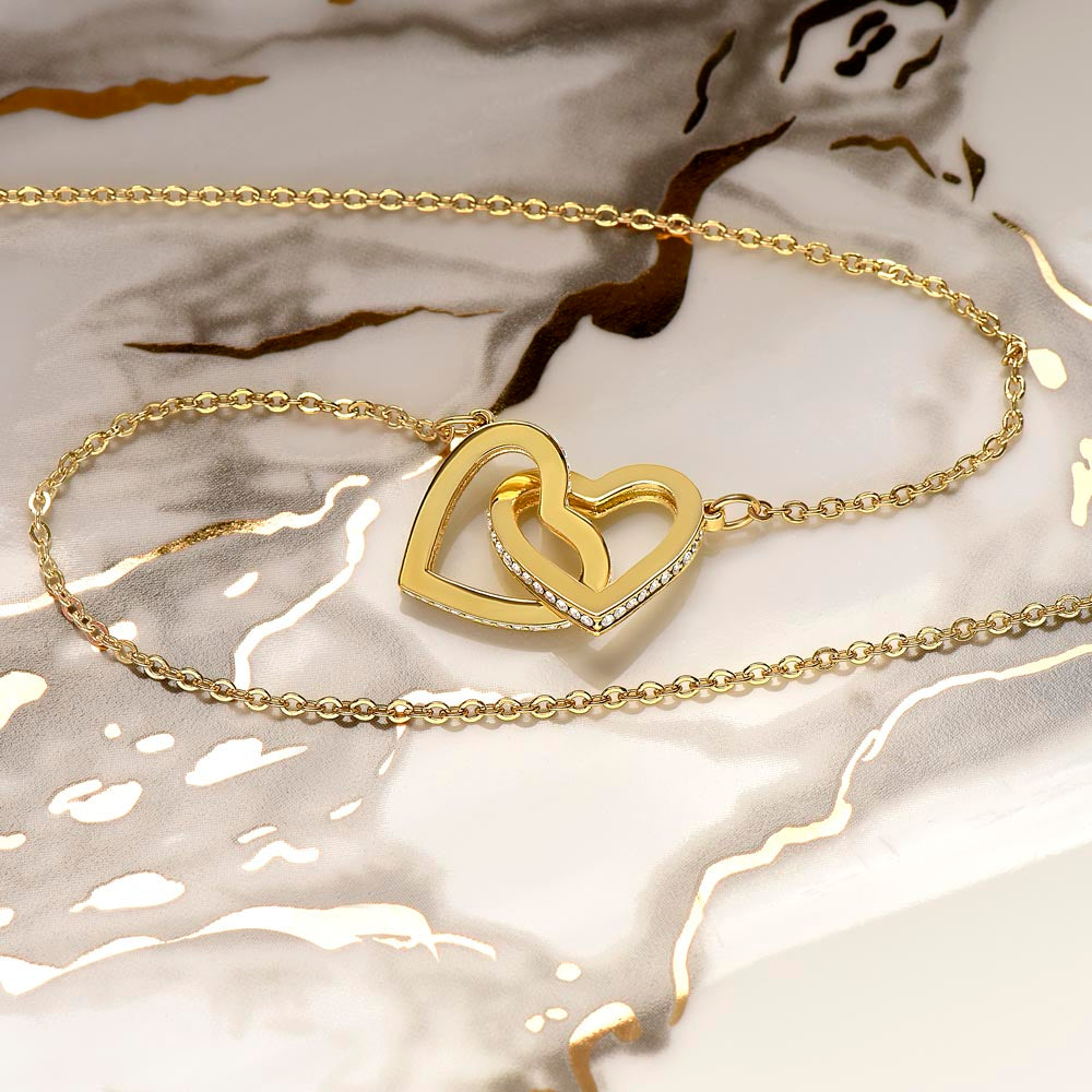 To My Daughter - Close To My Heart - Interlocking Heart  Necklace